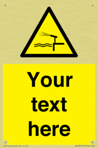 Custom warning water cannon